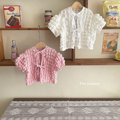 Waffle Blouse [Ivory/Mom]