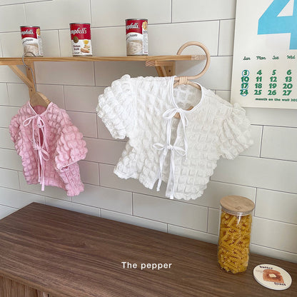 Waffle Blouse [Ivory/Mom]