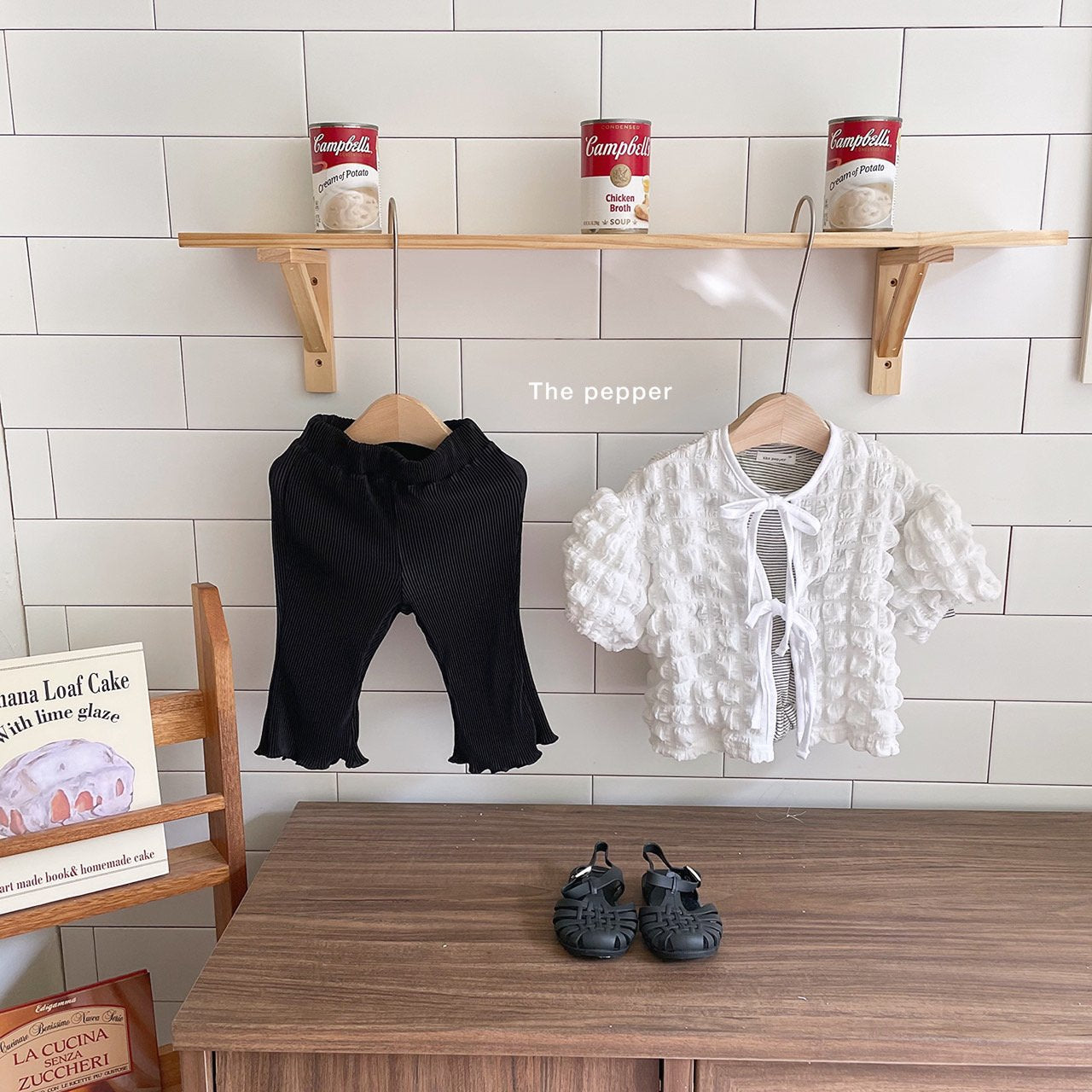 Waffle Blouse [Ivory/Mom]