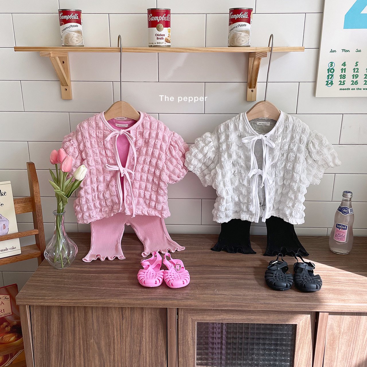 Waffle Blouse [Ivory/Mom]