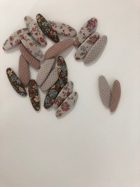 Floral Check Round Hair Pin Set