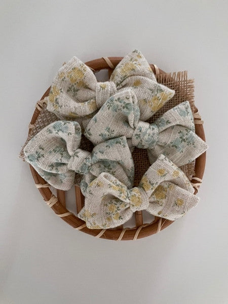 Floral Ribbon Hair Pin [Mint]