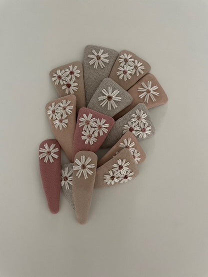 Linen Embroidery Hair Pin