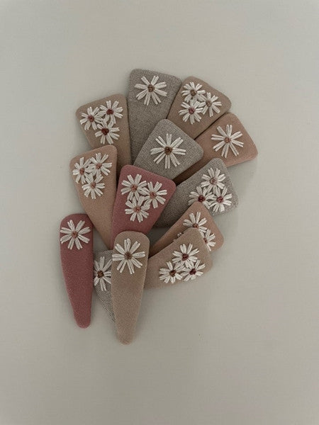 Linen Embroidery Hair Pin