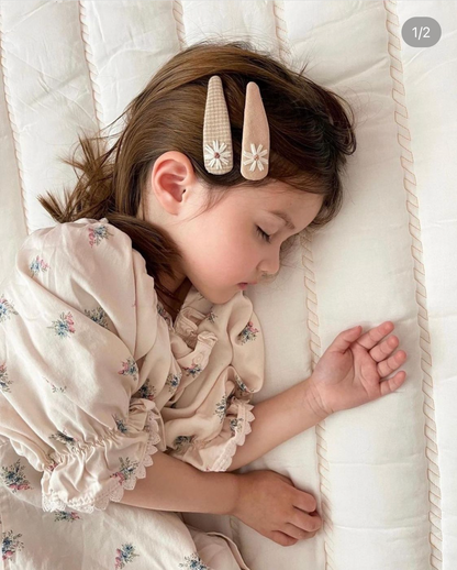 Linen Embroidery Hair Pin