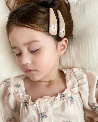 Linen Embroidery Hair Pin