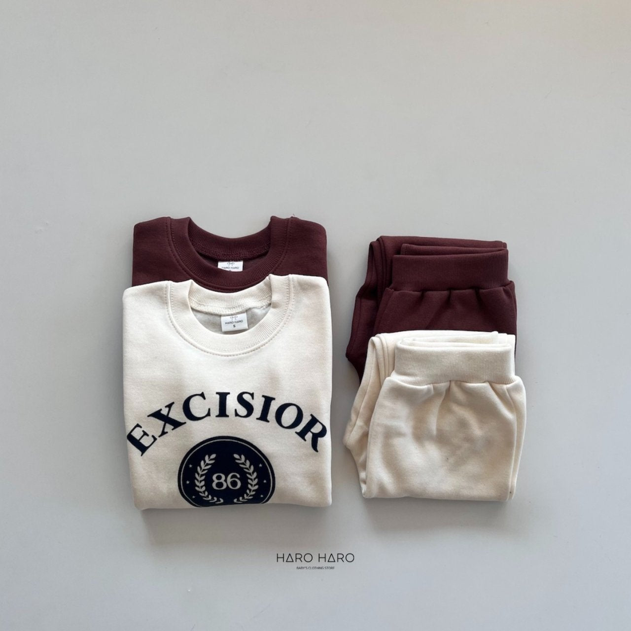 Excisior Top Bottom Set [Brown/S(2-3yr)]