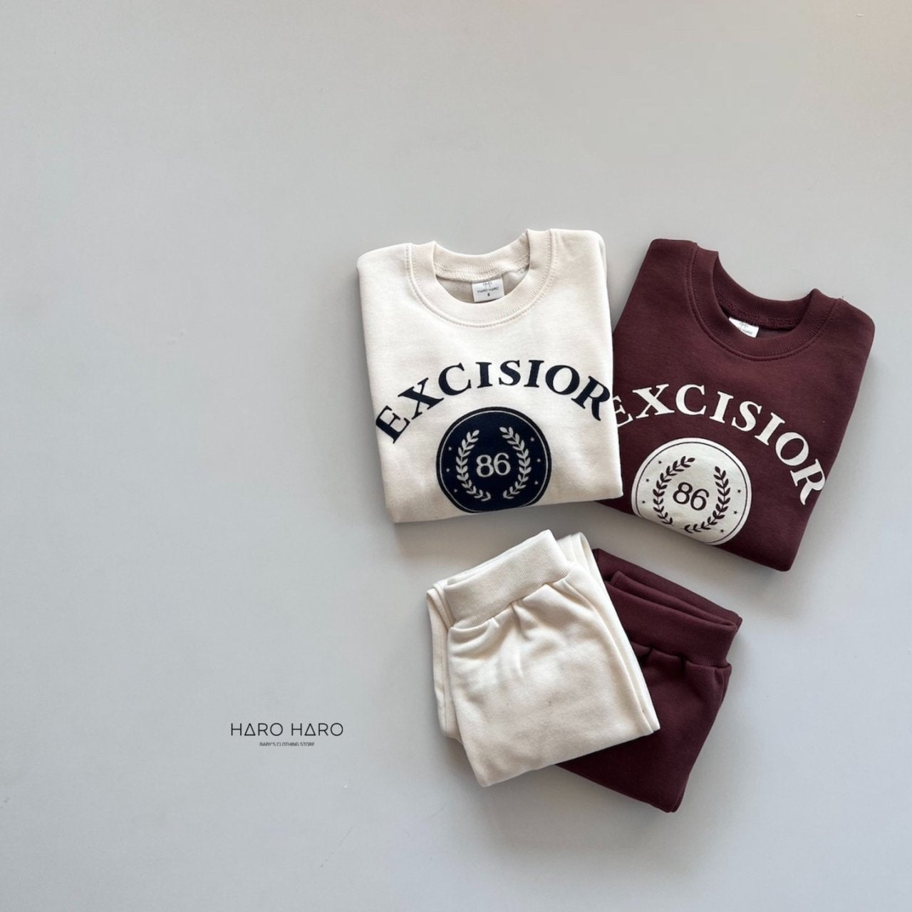 Excisior Top Bottom Set [Brown/S(2-3yr)]
