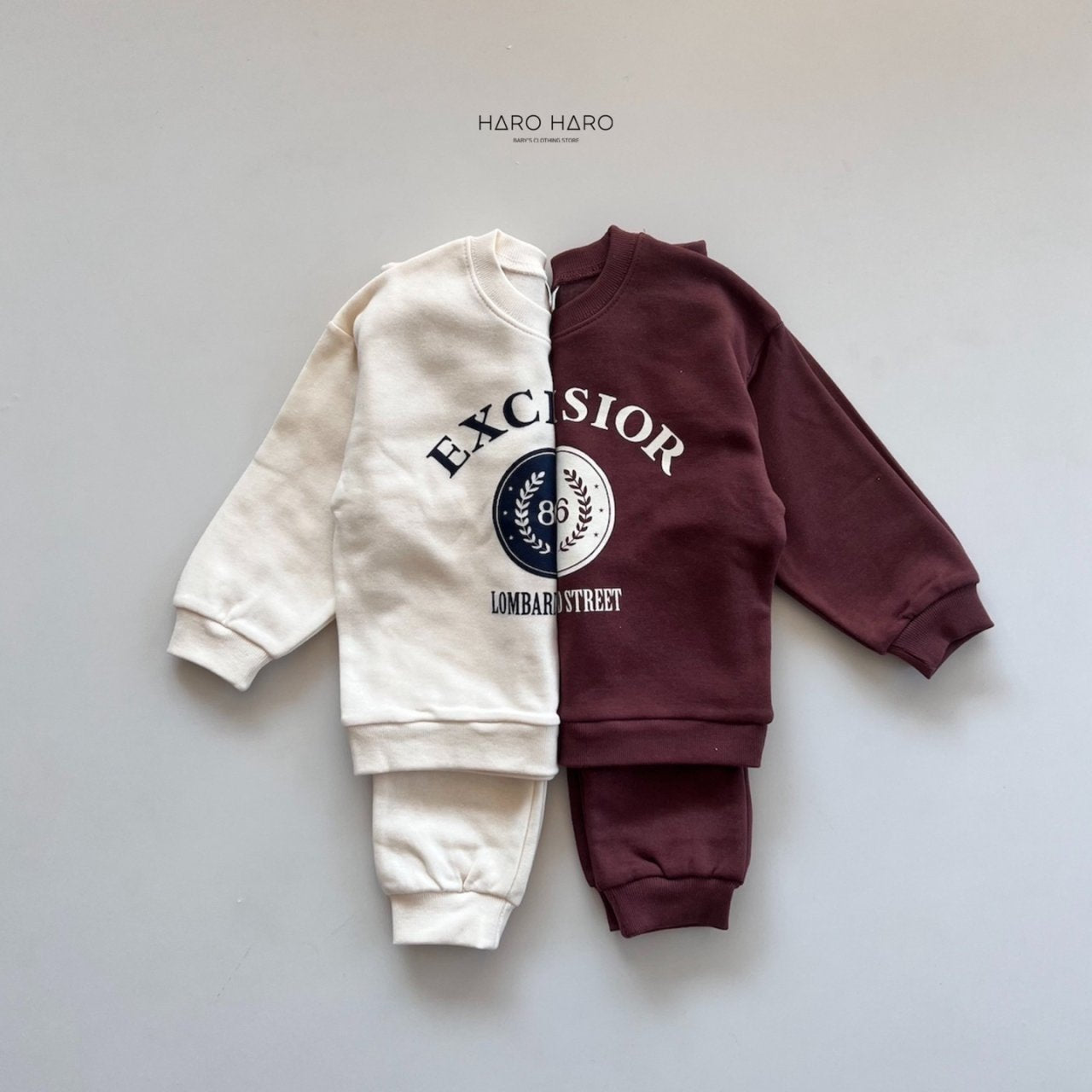 Excisior Top Bottom Set [Brown/S(2-3yr)]