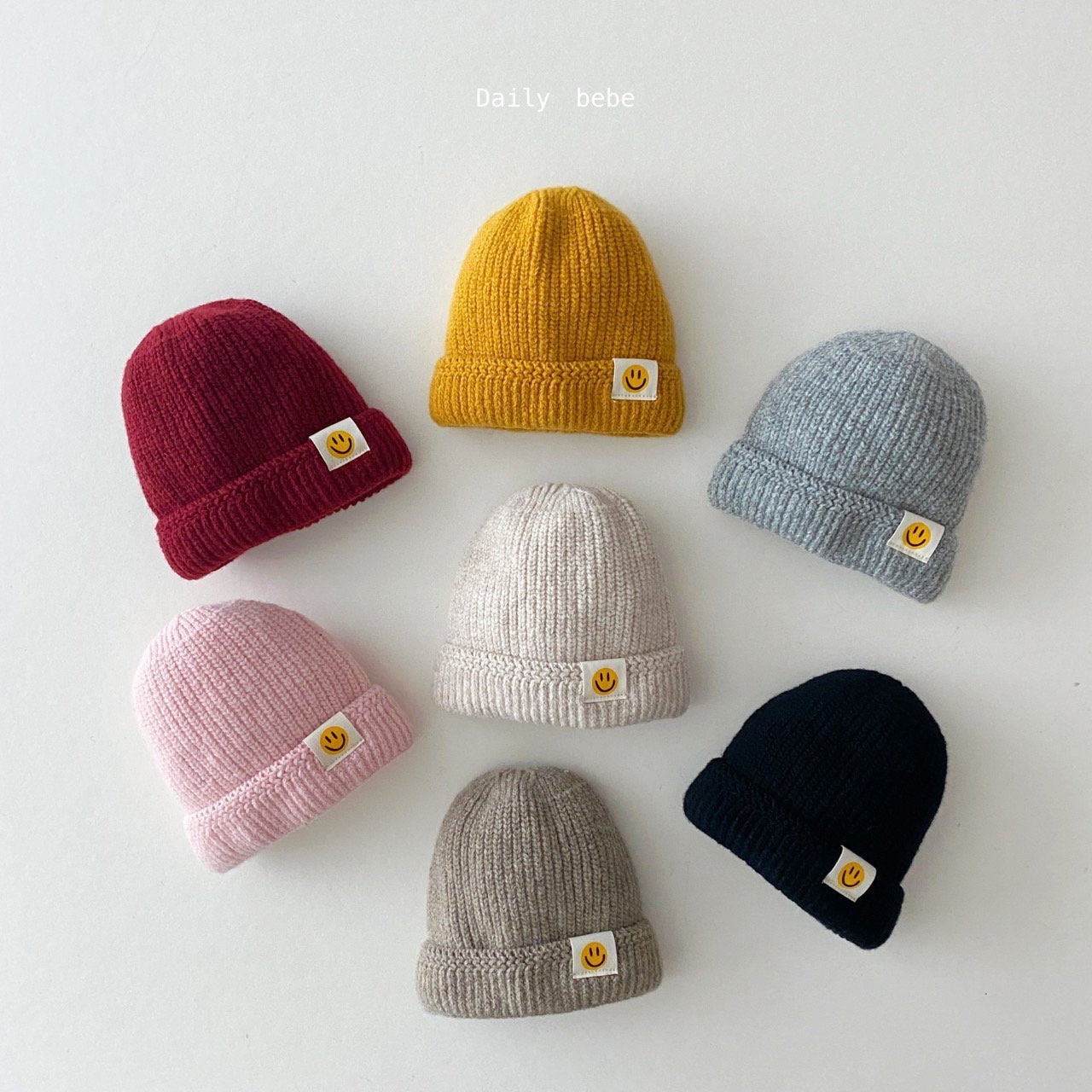Wool Smile Short Beanie [Mustard]